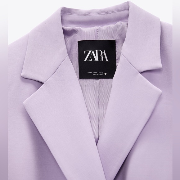 ZARA STRAIGHT CUT BELTED BLAZER - Picture 11 of 11